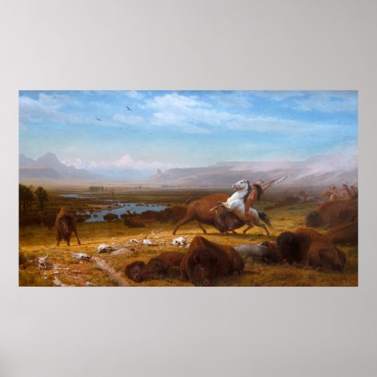 Das Letzte des Buffalo von Albert Bierstadt Poster (Vorne)