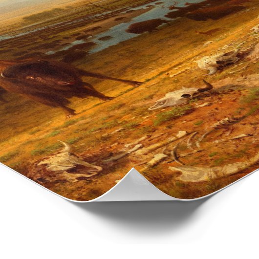 Das Letzte des Buffalo von Albert Bierstadt Poster (Ecke)