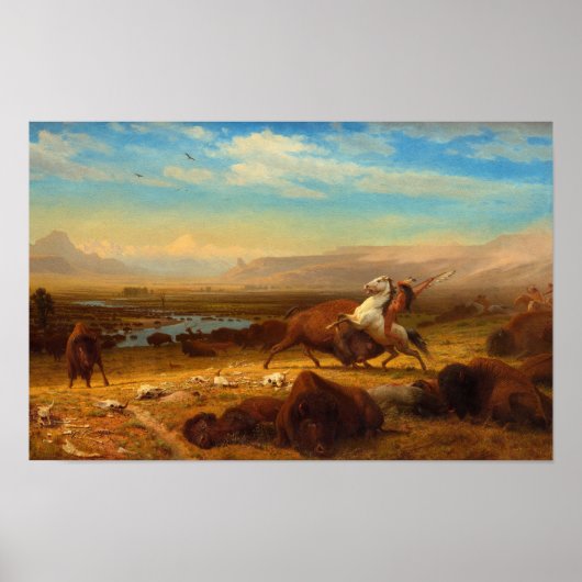Das Letzte des Buffalo von Albert Bierstadt Poster (Vorne)