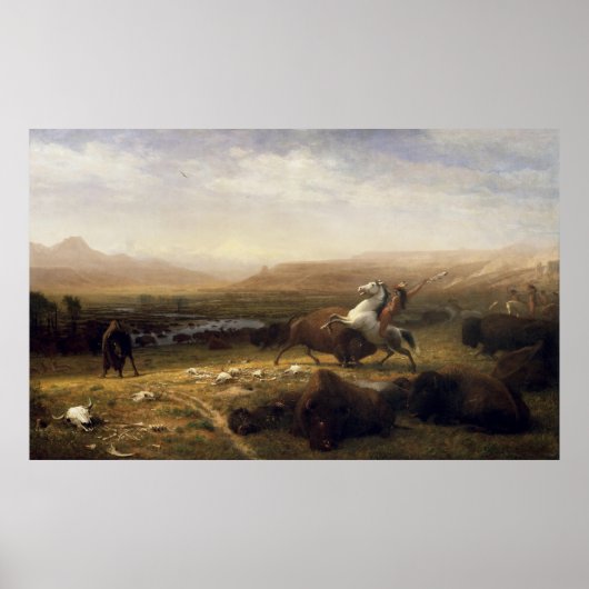 Das Letzte des Buffalo von Albert Bierstadt Poster (Vorne)