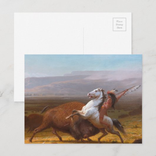 Das Letzte des Büffels Postkarte (Vorne/Hinten)