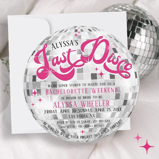 Das letzte Disco-Ball der Braut Einladung