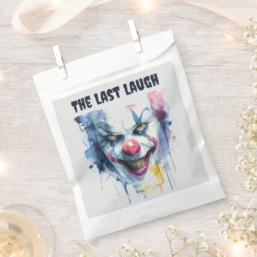 Das letzte Lachen | Creepy Clown Halloween Favor B Geschenktütchen (Ausgeschnitten)