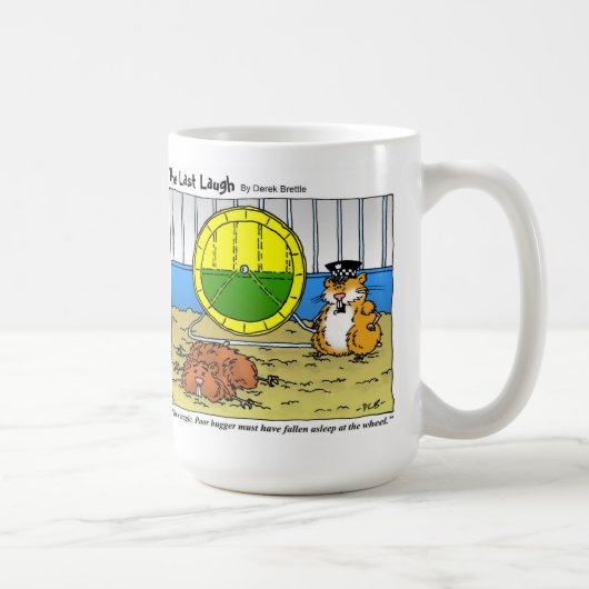 Das letzte Lachen - gefallenes schlafendes am Rad Kaffeetasse (Rechts)