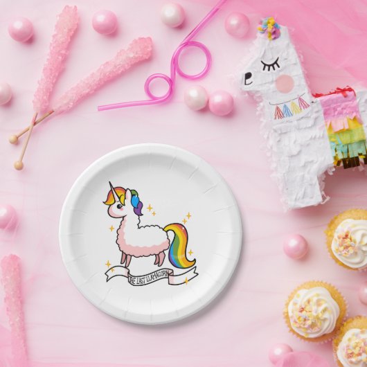 Das letzte Llamacorn Pappteller (Party)