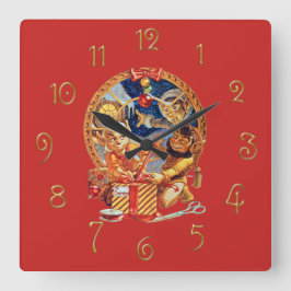 Das letzte Paket Quadratische Wanduhr