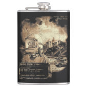 Das letzte Signal - Techno-Dystopian Streetwear Flachmann (Vorderseite)