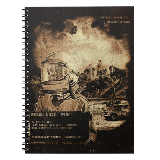 Das letzte Signal - Techno-Dystopian Streetwear Notizblock (Vorderseite)