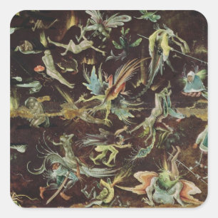 Das letzte Urteil, c.1504 Quadratischer Aufkleber