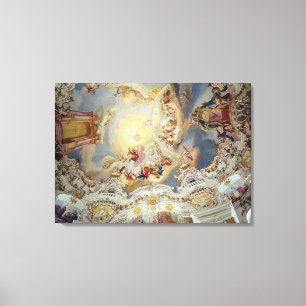 Das letzte Urteil, Deckenmalerei Leinwanddruck