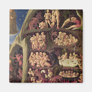 Das letzte Urteil, Detail der Hölle, c.1431 Magnet