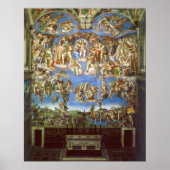 Das letzte Urteil Fresco von Michelangelo Poster (Vorne)