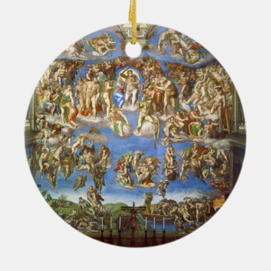 Das letzte Urteil-Fresko durch Michelangelo Keramik Ornament (Hinten)