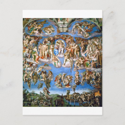 Das letzte Urteil, Michelangelo, 1536-1541 Postkarte (Vorderseite)