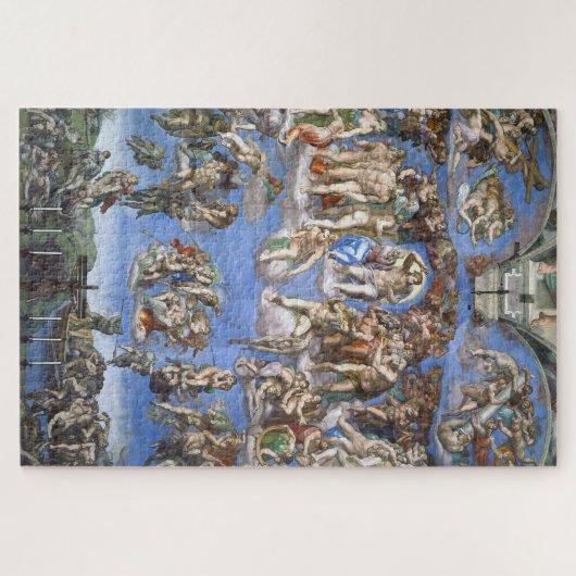 Das letzte Urteil - Michelangelos Meisterwerk Puzzle (Horizontal)