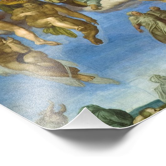 Das letzte Urteil, Sixtinische Kapelle von Michela Fotodruck (Ecke)
