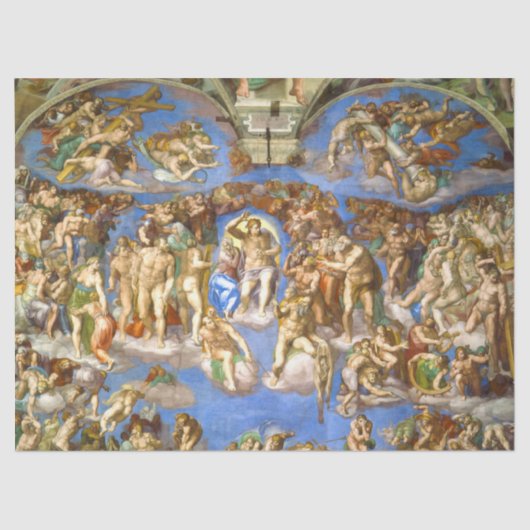 Das letzte Urteil, Sixtinische Kapelle von Michela Seidenpapier (Vorderseite)