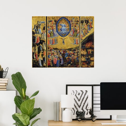 Das letzte Urteil über den Winged Altar von Fra An Poster (Heimbüro)
