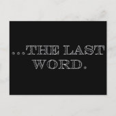 Das letzte Wort Postkarte (Vorderseite)