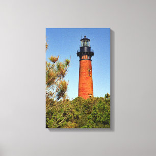 Das Leuchtfeuer am Currituck Beach Leinwanddruck