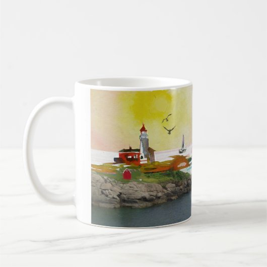 Das Leuchtturm am Rocks Tee oder Kaffeetasse (Links)