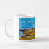 Das Leuchtturm am Strand Gemälde / Alfred Fox  Kaffeetasse (Links)