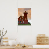 Das Leuchtturm der beiden Häfen mit Blick auf die Poster (Küche)