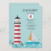 Das Leuchtturm Einladung (Vorne/Hinten)