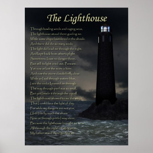 Das Leuchtturm Poster (Vorne)