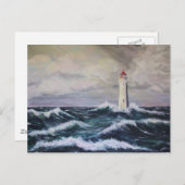 Das Leuchtturm Postkarte (Vorne/Hinten)