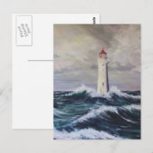 Das Leuchtturm Postkarte (Vorne/Hinten)