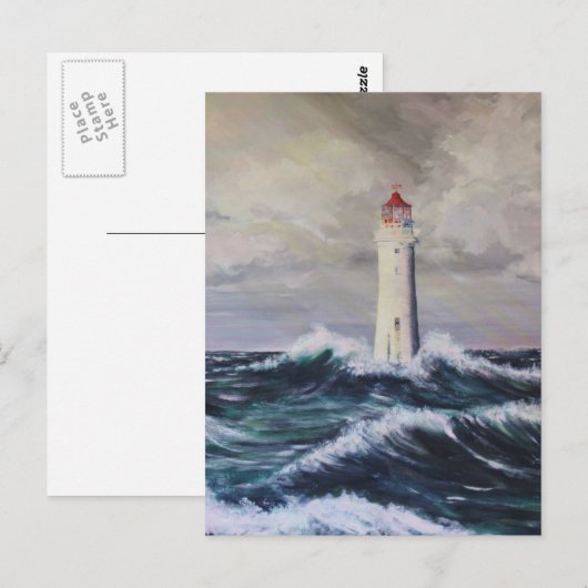 Das Leuchtturm Postkarte (Vorne/Hinten)