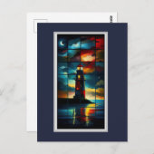 Das Leuchtturm Postkarte (Vorne/Hinten)