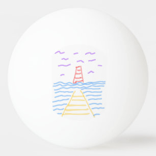Das Leuchtturm und der Pier Ping Pong Ball Tischtennisball