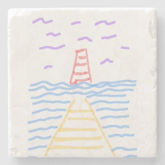 Das Leuchtturm und der Untersetzer Pier Stone (Vorderseite)