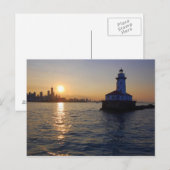 Das Leuchtturm von Chicago Postkarte (Vorne/Hinten)