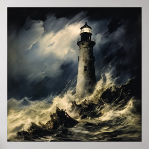Das Leuchtturm von Storm Fine Art Poster