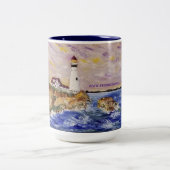 Das Leuchtturm Zweifarbige Tasse (Mittel)
