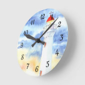 Das Leuchtturmgebirge Runde Wanduhr (Winkel)