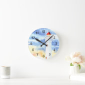 Das Leuchtturmgebirge Runde Wanduhr (Zuhause)