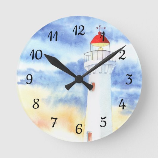 Das Leuchtturmgebirge Runde Wanduhr (Vorderseite)