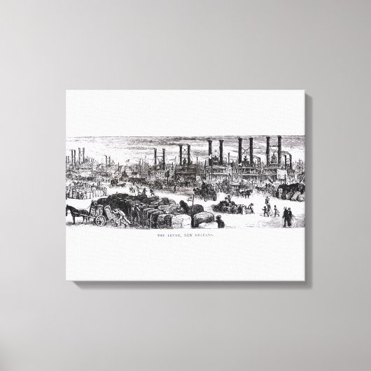 Das Levee, New Orleans Leinwanddruck (Vorderseite)