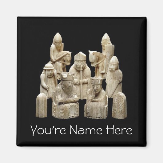 Das Lewis Chessmen Magnet (Vorne)