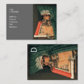 DAS LIBRARISCHE MONOGRAMM, grau Visitenkarte (Vorne/Hinten)