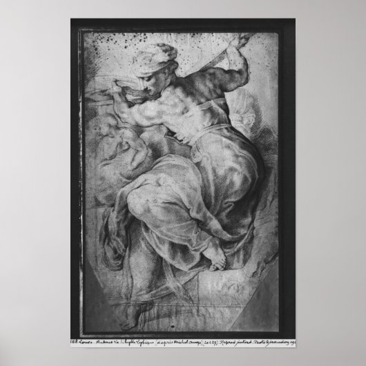 Das libysche Sibyl nach Michangelo Buonarroti Poster (Vorne)