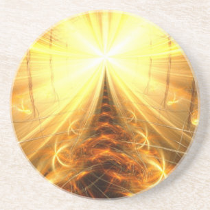 Das Licht am Ende des Tunnels Sandstein Untersetzer