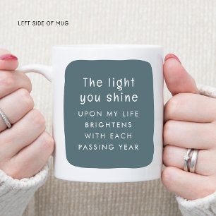 Das Licht, das Sie in den Weihnachtsflöten erstrah Kaffeetasse