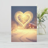 Das Licht der Frostigen Nacht: Winterwunder Hochze Einladung (Stehend Vorderseite)