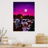 Das Licht der Weihnachtsmalerei Poster (Küche)