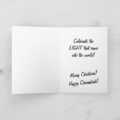 Das Licht der Welt Feiertagskarte (Innenseite)